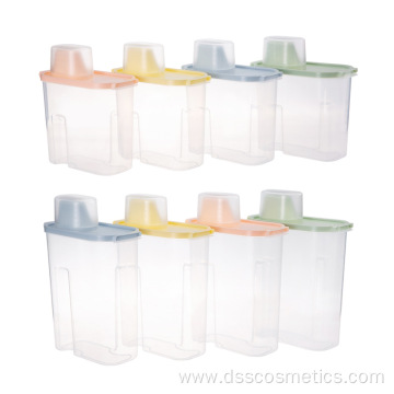 Transparent storage cans for grains and grains